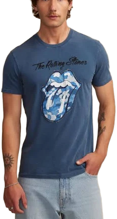 Lucky Brand Men's Rolling Stones Denim Patch Tee