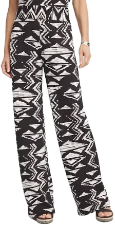 Chico's Women's Crinkled Knit Wide-Leg Pants