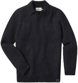The Normal Brand Men's Ribbed Cotton Blend Polo Sweater