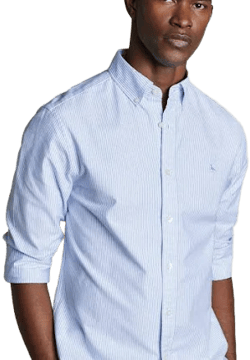 Men's Charles Tyrwhitt Stretch Washed Oxford Stripe Cotton Shirt