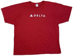 Delta Airlines Men's Xxxl Short Sleeve Logo