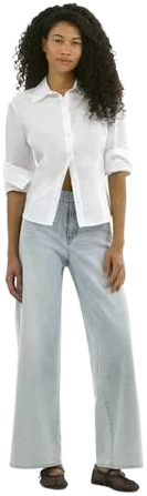 No Boundaries Button Front Woven Top