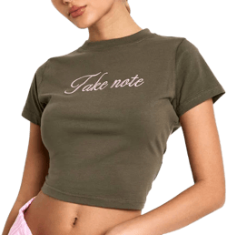 Boohoo Take Note Slogan Baby T-Shirt