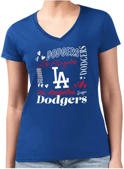 G-III 4Her by Carl Banks Women's Los Angeles Dodgers Collage Team Graphic V-