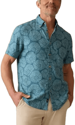 Faherty Men's Breeze Floral Short Sleeve Shirt