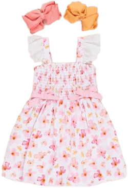 Floral Smocked Ruffle Dress
