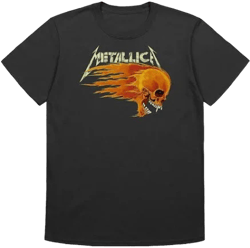 Men Metallica Flaming Skull Tour 94 T Shirt
