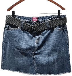 Women's Y2k Raw Frayed Hem Denim Jean Skirt