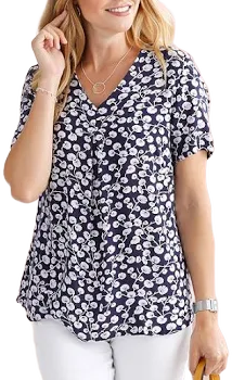 Creation L Floral V-Neck Blouse