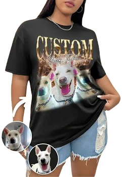Custom Dog Photo Vintage Retro Shirt