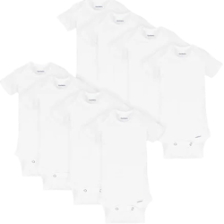 Gerber Baby Unisex White Short Sleeve Onesies Bodysuits