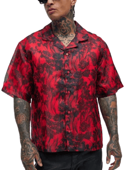 Fashion Nova Men's Floral Shirt Combo