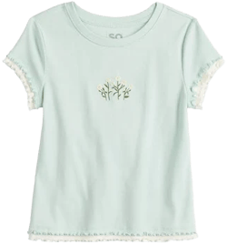 Girl's Layered Graphic Baby Tee