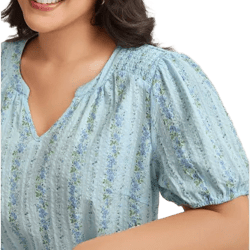 BloomChic Women's Floral Print Cotton Blouse