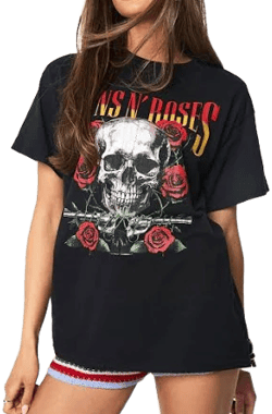 Boohoo Guns 'n' Roses Oversized Graphic T-Shirt