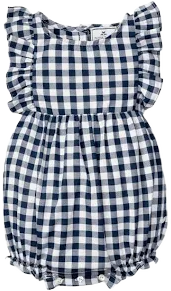 Petite Plume Baby's Gingham Ruffle Romper