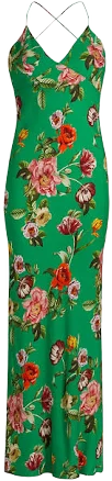 Alice + Olivia Women's Loma V-Neck Maxi Slip Dress