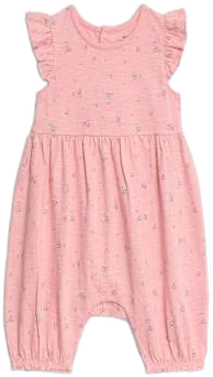 M&S Pure Cotton Ditsy Floral Frill Romper