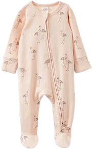 Cotton On Kids Organic Pointelle Zip Romper