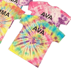 Personalized Tie Dye Rainbow T-Shirt