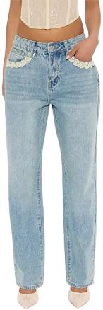 Fashion Nova Pretty Girl Non Stretch Straight Leg Jeans