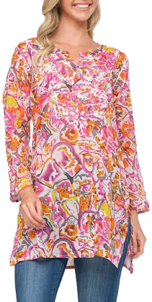 Raj Fay Printed Embroidered Tunic