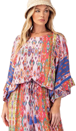 Easel Liza Woven Top