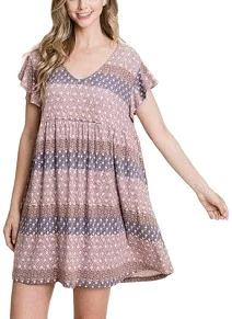 Cute & Flirty Floral Printed Babydoll Mini Dress