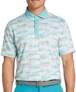 Walter Hagen Men's Clubhouse Country Club Printed Golf Polo