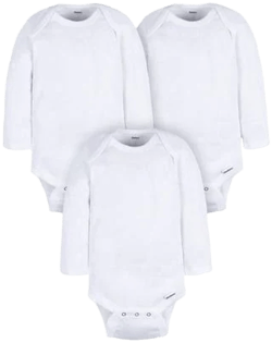 Gerber Gender Neutral Long Sleeve Cotton Bodysuit 3-Pack