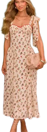 Rayleen Floral Chiffon Maxi Dress