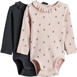 H&M 2-Pack Baby Long-Sleeved Bodysuits