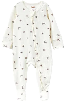 Cotton On Kids Organic Pointelle Zip Romper