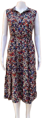Floral Cotton Midi Dress