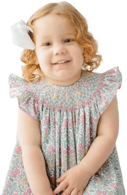 Ruth and Ralph Smocked Floral Garden Dress