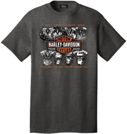 Harley-Davidson Men's Engine Timeline Tee Shirt