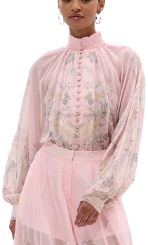 Akira Sienna Floral Button Down Blouse