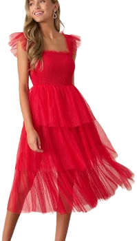 Shine Brighter Tiered Midi Dress