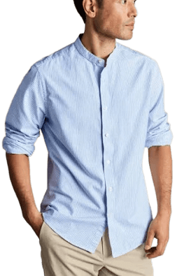 Charles Tyrwhitt Men's Slim Fit Oxford Stripe Shirt