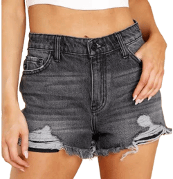 Cocoa Yacht Club Women's Distressed Frayed Denim Shorts
