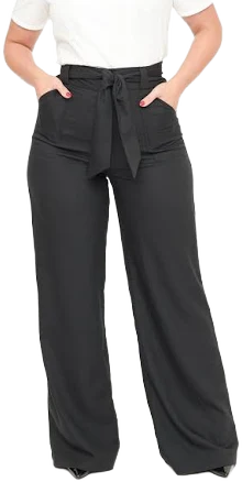 Unique Vintage Women's 1950s Wide-Leg Belted Trousers