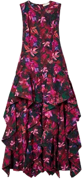Ulla Johnson Women's Mural Floral Ruffle Detail Cotton Dress