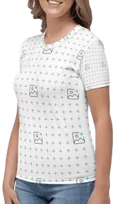 Printful Women's Crew Neck T-Shirt with Custom All-Over Print
