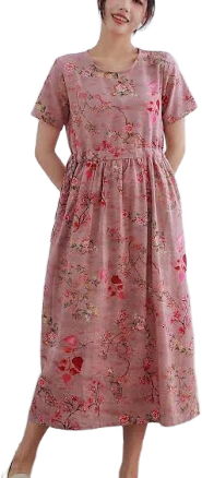 Cotton Floral Midi Dress