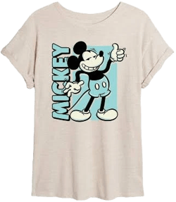 Disney Women's Mickey Oversized Graphic T-Shirt