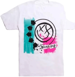 Blink 182 Graphic T Shirt Official License Product White