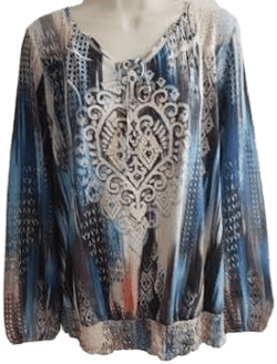 French Blue Brand Top