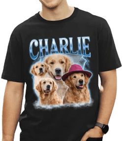 Custom Pets Retro Vintage Portrait Bootleg Shirt