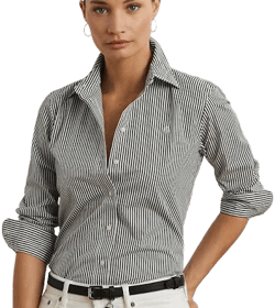 Lauren Women's Ralph Lauren Striped Easy Care Cotton Shirt