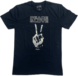 Sean John HAND SIGN PEACE Printed CREW NECK TEE